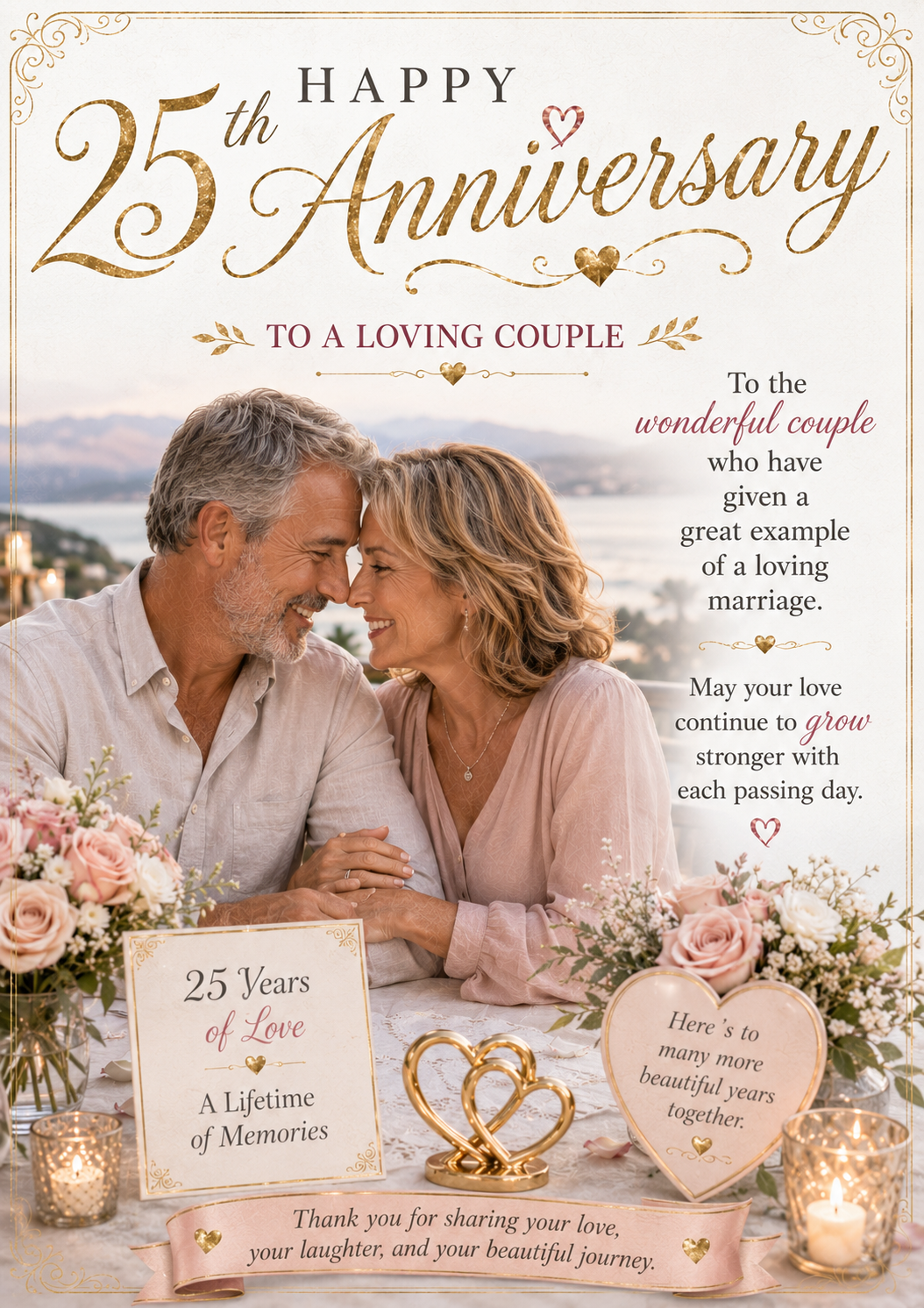 25th Anniversary Couple Card